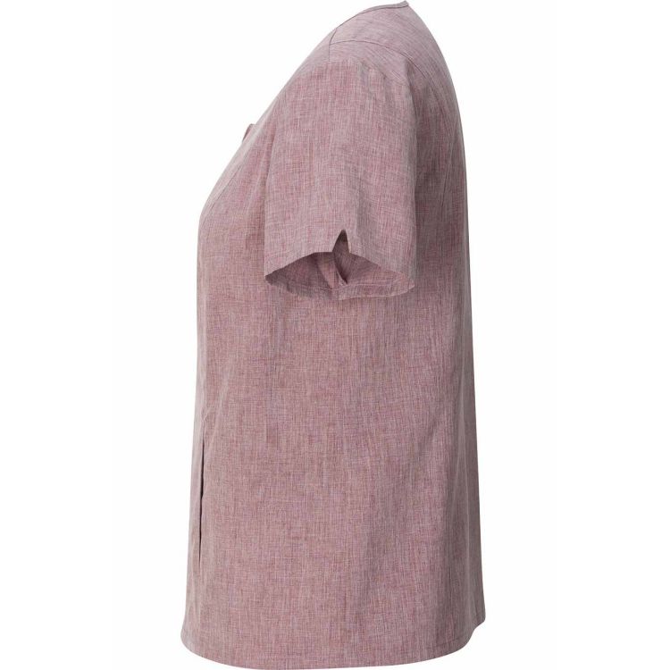Edwards Ladies' Melange Ultra-Light Full-Zip Scoop Neck Short Sleeve Tunic