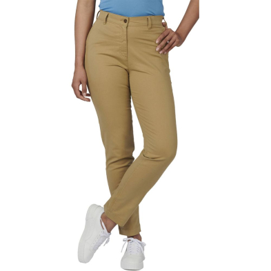 Ladies' Performance Stretch Pant - On Model - Tan - Front