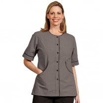 Fashion Seal Ladies' Houndstooth Button Front Tunic