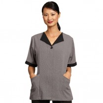 Fashion Seal Ladies' Microcheck Tunic with Black Trim