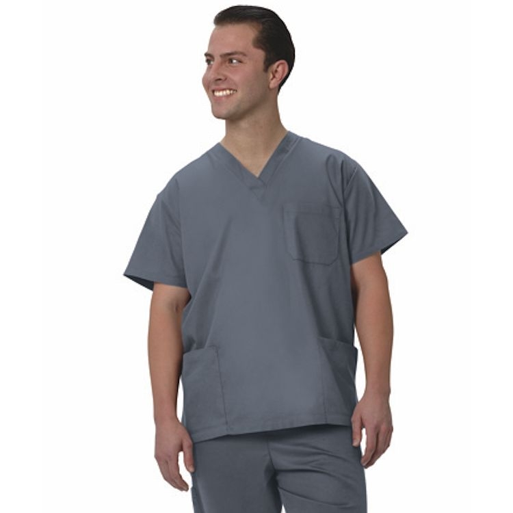 Fashion Seal Unisex V-Neck 3-Pocket Scrub Shirt - Simply Soft