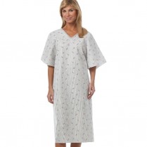 Fashion Seal Premium V-Neck Angle Back Overlap Patient Gown-45"