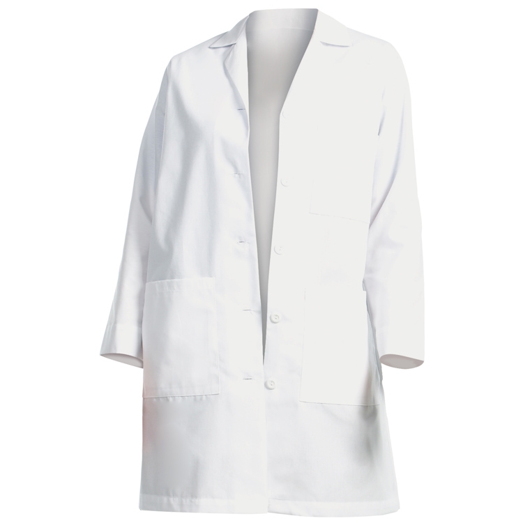 Fashion Seal Ladies' Poplin 37" Lab Coat 5 Pocket / Side Pocket Slits