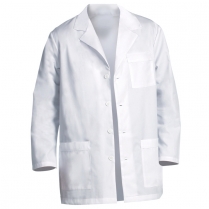 Fashion Seal Men's Fine Line Twill 34" Lab Coat - 3 Pocket with Piping