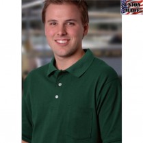 King Louie National Cotton Pique Solid Sport Shirt with Pocket