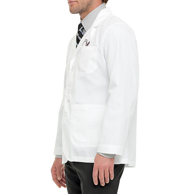 Landau Men's Lab Coat - 100% Cotton Super Twill