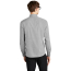 Men's Long Sleeve Stretch Woven Shirt - On Model - Gusty Grey End On End - Back