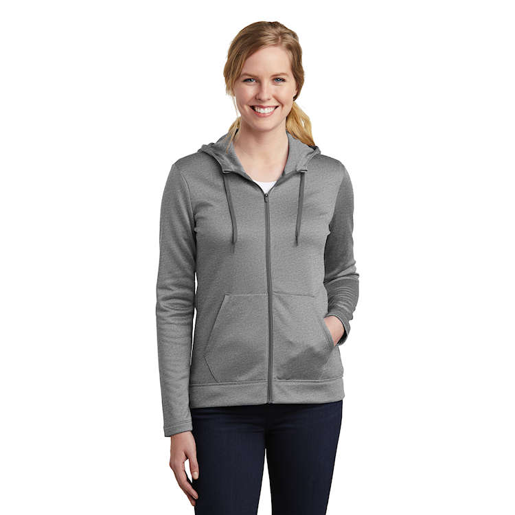 Nike Ladies' Therma-FIT Full-Zip Fleece Hoodie in Midnight Navy Blue, Size X-Large Polyester