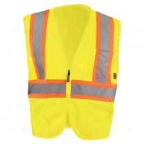 OccuNomix Value Mesh Two-Tone Safety Vest with Zipper - Class 2