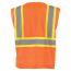 OccuNomix Mesh Two-Tone 5 Point Breakaway Safety Vest with Quick Release Zipper - Class 2