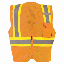 OccuNomix Economy Mesh Two-Tone Safety Vest with Zipper - Class 2