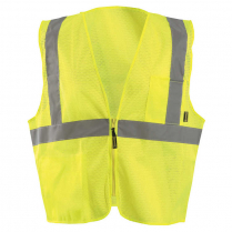 OccuNomix Value X-Back Mesh Safety Vest with Zipper - Class 2