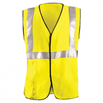 OccuNomix FR Dual Certified Single Stripe Solid Safety Vest - Class 2 CAT 2