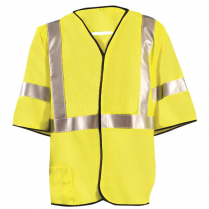 OccuNomix FR Single Stripe Mesh Safety Vest with D-Ring Access - Class 3 CAT 1