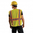 OccuNomix Solid/Mesh Two-Tone Classic Surveyor Vest with Zipper - Class 2