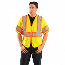 OccuNomix Classic Two-Tone Mesh Safety Vest with Zipper - Class 3