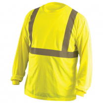OccuNomix 3.8 oz. Long Sleeve Wicking Birdseye T-Shirt - Class 2