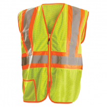 OccuNomix Classic Mesh Two-Tone Safety Vest with Zipper - Class 2