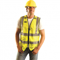 OccuNomix Premium Dielectric Solid Surveyor Safety Vest with Zipper - Class 2
