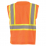 OccuNomix Self Extinguishing Value Two-Tone Mesh Safety Vest with Quick Release Zipper  - Class 2