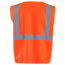 OccuNomix Self Extinguishing Solid Safety Vest with Quick Release Zipper  - Class 2