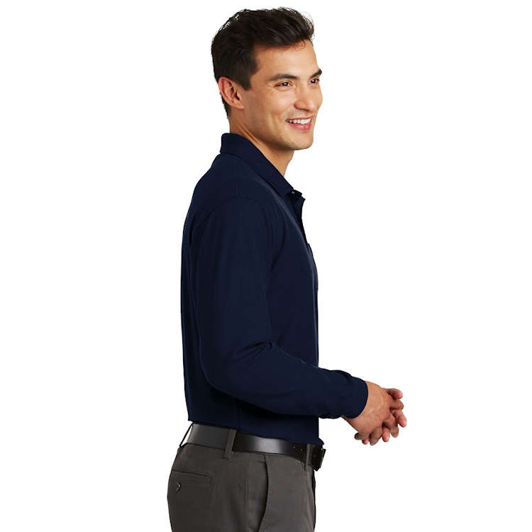 Port Authority® Silk Touch™ Long Sleeve Polo with Pocket