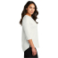 Ladies' Concept 3/4 Sleeve Soft Split Neck Top - On Model - Ivory Chiffon - Side