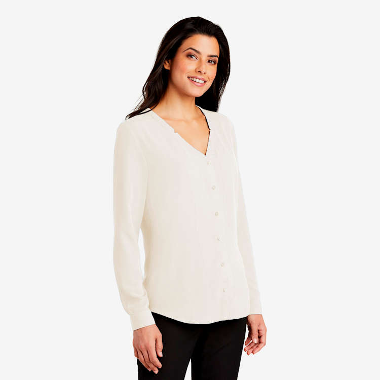 Port Authority ® Ladies' Long Sleeve Button Front Blouse