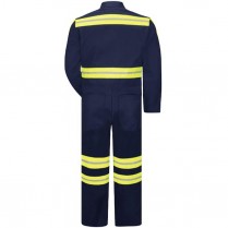 Men's Perfection Uniforms Blue Reflective Coveralls with pockets NWT Size 4XLT 