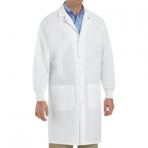 red kap lab coats embroidered