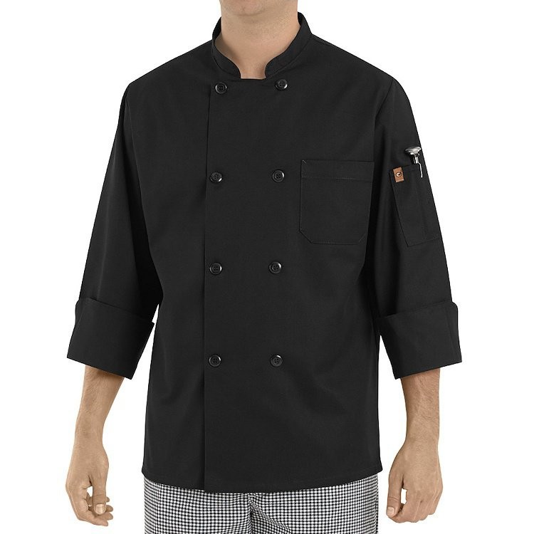 Chef Designs Men's Eight Pearl Button Chef Coat White 5X-Large Free Shipping 
