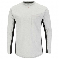 Bulwark Long Sleeve FR Two-Tone Base Layer with Concealed Chest Pocket- Excel FR HRC1