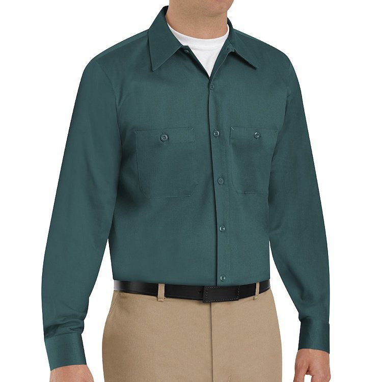 Men's Long Sleeve Work Shirt, Red Kap®