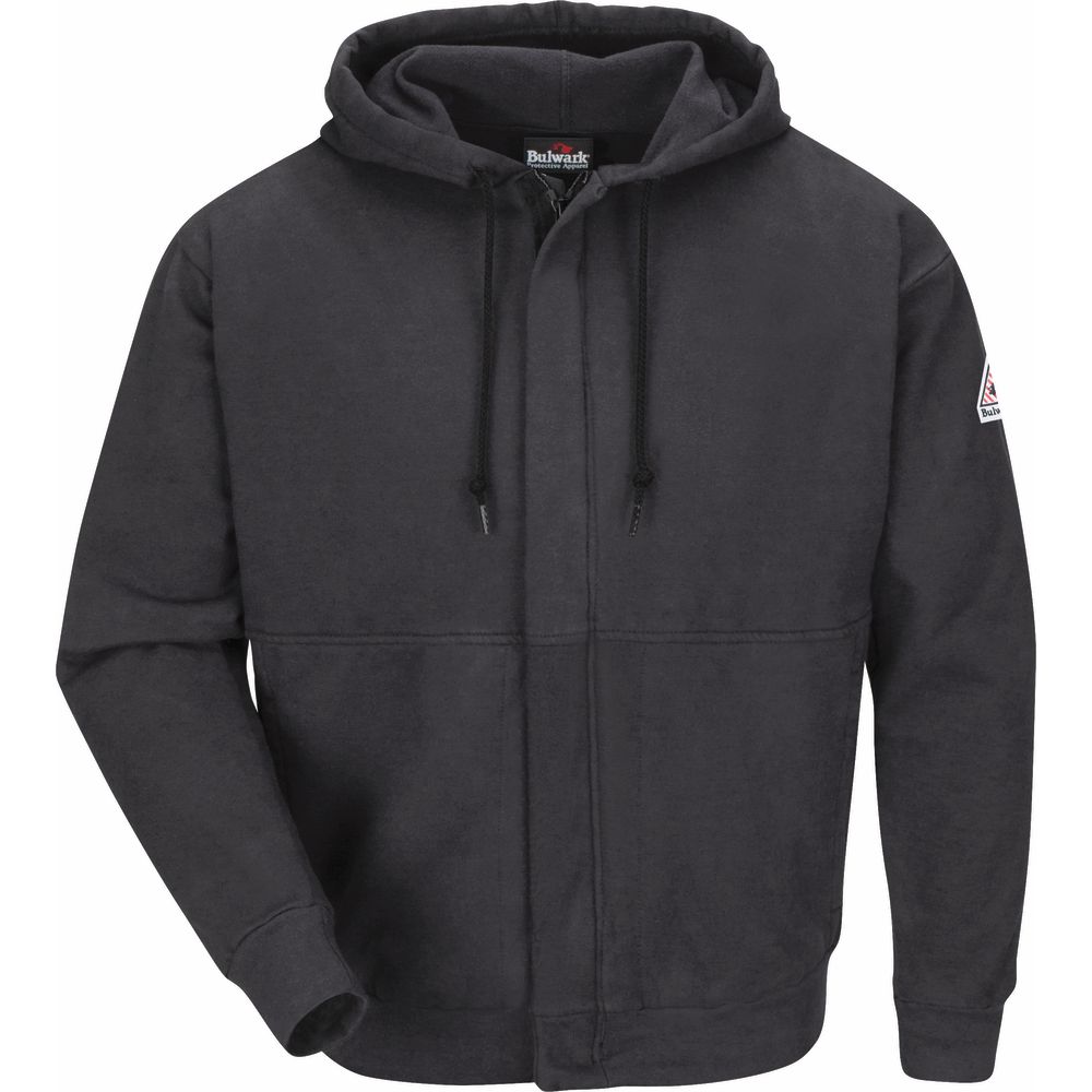 Bulwark FR Cotton/Spandex Blend Zip Front Hooded Sweatshirt HRC2