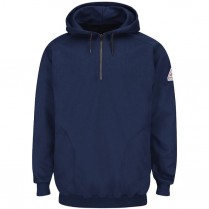 Bulwark FR Cotton/Spandex Blend 1/4 Zip Front Hooded Sweatshirt HRC2