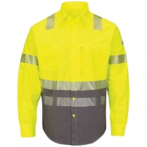 Bulwark Hi-Visibility Color Block Uniform Shirt Excel FR Comfortouch - 7.0 oz. HRC2
