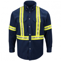 Bulwark Dress Uniform Shirt With CSA Reflective Trim - Excel FR Comfortouch - 7.0 oz. HRC2