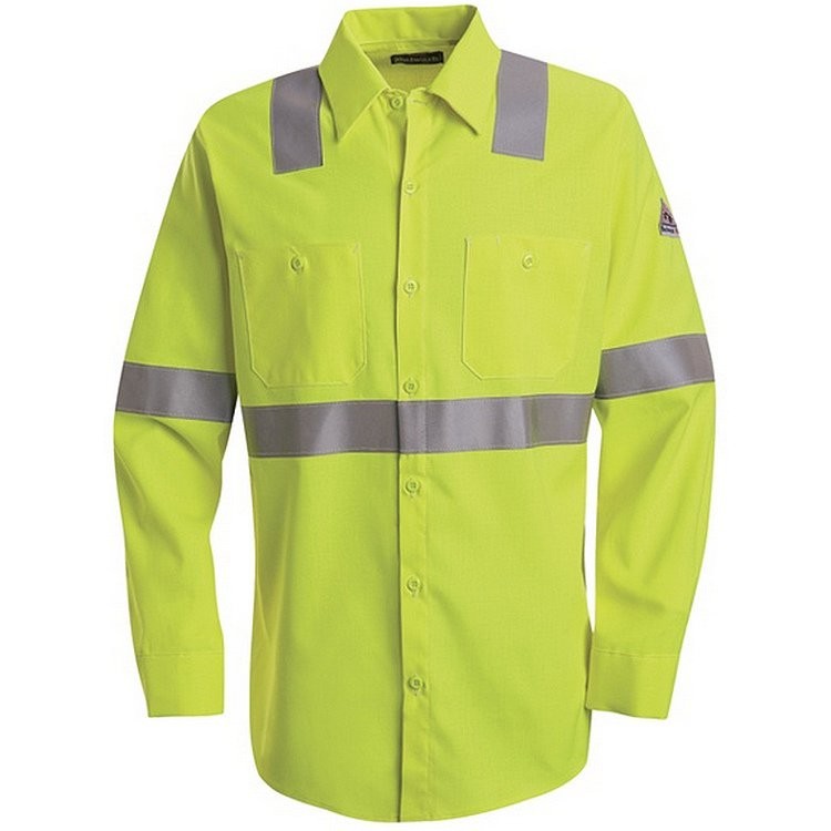 Bulwark FR Hi-Visibility Flame Resistant Work Shirt - 7.0 oz. HRC2