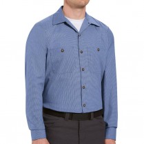 Red Kap Men's Geometric Micro-Check Long Sleeve Work Shirt