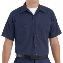Red Kap Men's Durastripe Short Sleeve Work Shirt