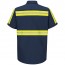 Custom Red Kap Men's Enhanced Visibility Industrial Short Sleeve Work Shirt