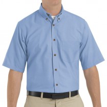 Red Kap Men's Short Sleeve Button-Down Collar Poplin Dress Shirt