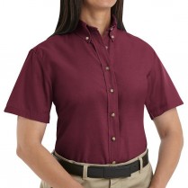 Red Kap Women's Short Sleeve Button-Down Collar Poplin Dress Shirt