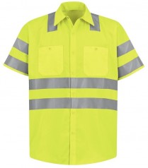 Red Kap Hi-Visibility Class 3 Level 2 Short Sleeve Work Shirt