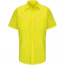 Red Kap Enhanced Visibility Short Sleeve Ripstop  Work Shirt