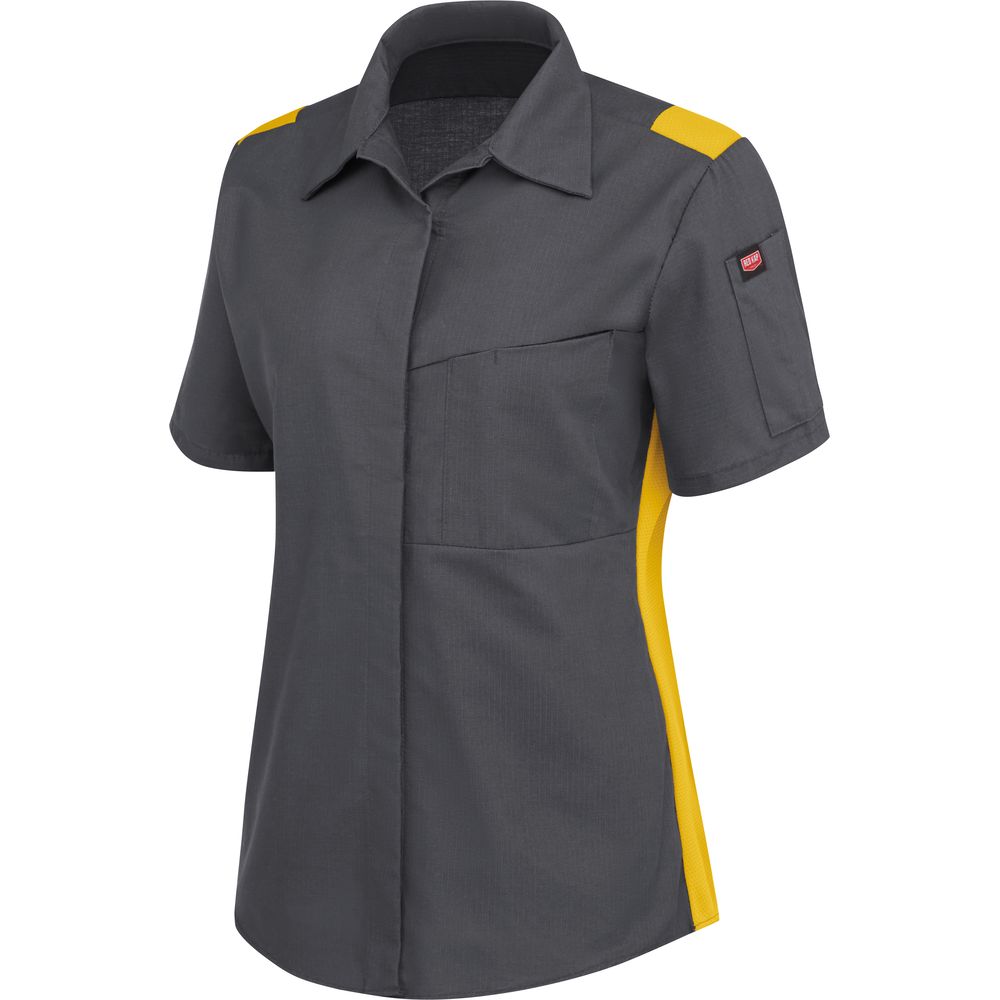 Red Kap Women's Short Sleeve Performance Plus Shop Shirt with OILBLOK Technology