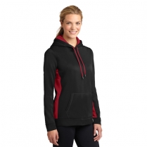 Sport-Tek® Ladies' Sport-Wick® Fleece Colorblock Hooded Pullover