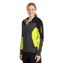 Sport-Tek® Ladies' Tech Fleece Colorblock Full-Zip Hooded Jacket