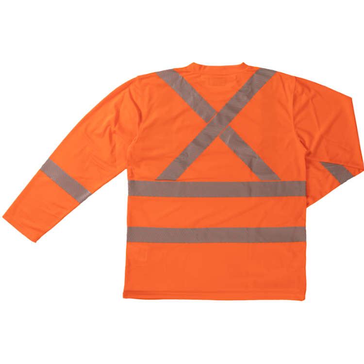 Tough Duck Long Sleeve Safety T-Shirt with Segmented Stripes