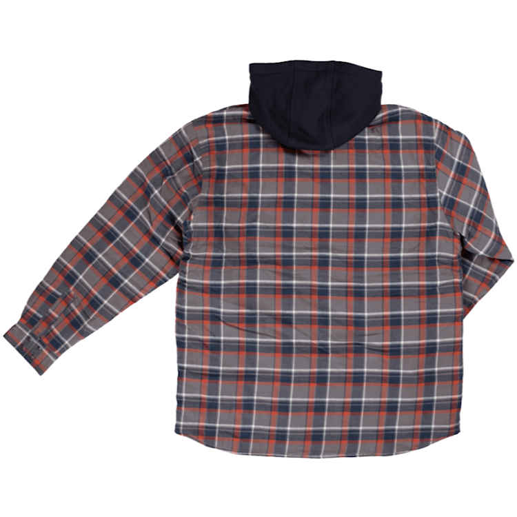 Tough Duck Fooler Front Quilt Lined Flannel Hooded Shirt